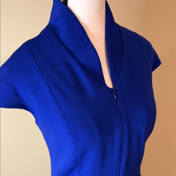 Nora Gardner Evelyn Royal Blue Lined Midi Dress Women’s Sz 8 - Picture 3 of 13